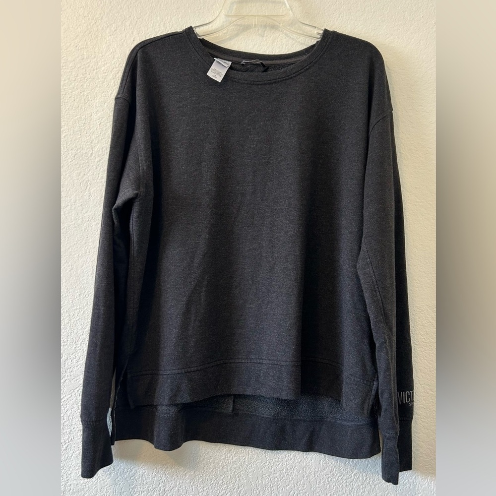 Victoria's Secret Dark Gray Sport Key Hole Back‎ Pullover Size L